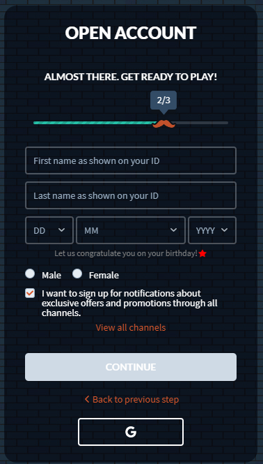 casino Mansion login